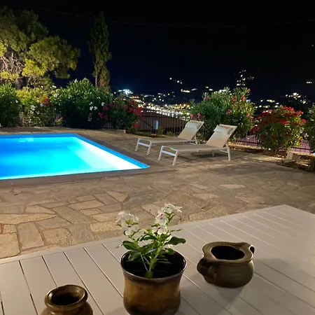 Villa Icelle Skopelos Town Sea View Swimming Pool Exterior photo