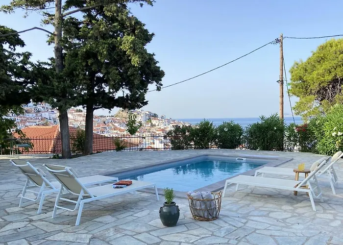 Villa Icelle Skopelos Town Sea View Swimming Pool